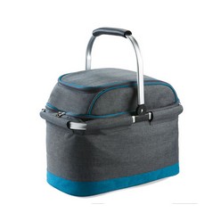 4 Person picnic cooler basket material sanding brushed 600d polyester with white PEVA lining