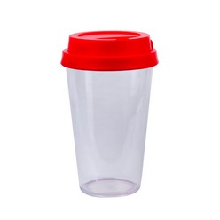 A 400ml Double wall travel cup that is available in various colours that can be customised with Printing with your logo and other methods.