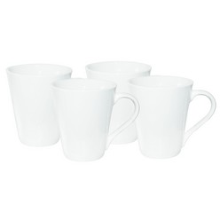 4pc white mug set