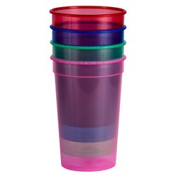 A 500ml Party tumbler with cap and straw that is available in various colours that can be customised with Pad printing with your logo and other methods.