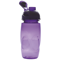 550ml plastic PBA free drinking bottle with flip-top drinking spout, wide opening screw off lid, curved contour body, AS plastic