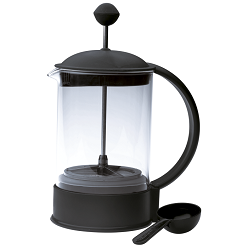 6 Cup Coffee Plunger, Stainless Steel Plunger with Micromesh filter, Durable plastic Handle and frame, Dishwasher and Microwave safe, Heat Resistant Glass Beaker, 400ml Capacity