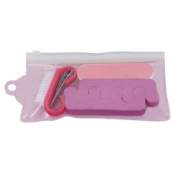 Includes Nail Brush, Clippers, Cuticle Stick, Emery Board and Toe Separators - In a PVC Bag