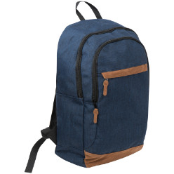 with 3 zip compartments and suede accents