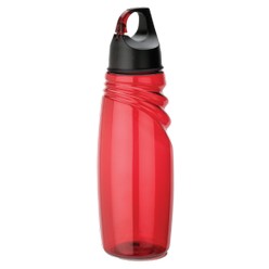 700ml water bottle with carabiner lid, features: AS plastic