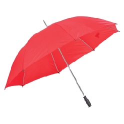 8 Panel 190T Ribbed Umbrella with metal shaft, metal ribs, metal tip and black grip handle