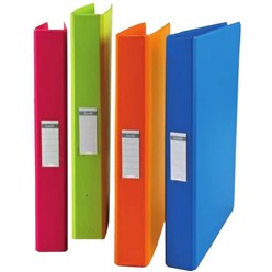 These A4 O-ring folders are supreme for any and all office environments, it not only assists in correctly systemizing important information, but also crafts an operational system to administer and supervise over imperative records and data. These folders are strong and sleek, constructed with a laminated cover to optimise storage space. These files with its interchangeable spine label is available in a vast range of colours deeming them suitable for any and all working environments.
