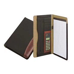 PU and 600D A4 folder with calculator