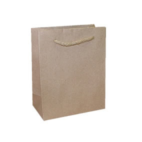 What better way to compliment your gift or product than with the 3 Satchel Brown Kraft bag. Made from biodegradable products this product comes in a size of 160mm x 67mm x 305mm and has a stylish twine rope handle. This gift bag comes with the option of 1 full colour print to add your company logo or message on the side. 