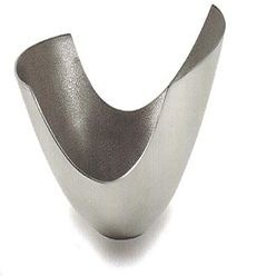 Abstract bowl made from silver antique aluminium