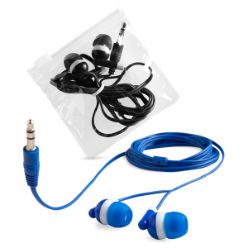 PVC ABS Plastic material ear buds in a pouch