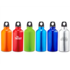 400ml Aluminium screw-top water bottle, BPA free, Aluminium