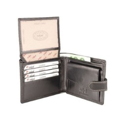 Genuine Leather, Bank Note Section, ID / Credit Card Holder Coin Section, 4 Credit Card Pockets, Gift Boxed