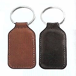 Italian leather key ring, including clip and split ring