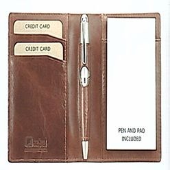 Italian Leather with business card pockets, credit card slots and passport book pocket