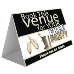 Cardboard advertising tent card made in South Africa