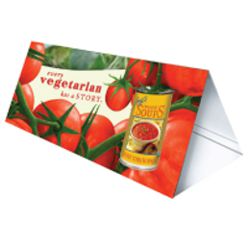 Cardboard advertising tent card made in South Africa
