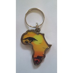 Africa fimo Metal Key Rings