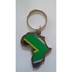 Africa wavy SA flag Metal Key Rings