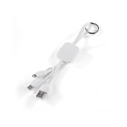 ABS and PVC 3 in 1 cable with micro usb, lighting and type c connectors, charging and data transfer function
