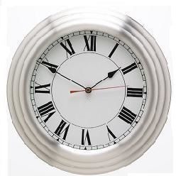 Aliminium wall clock with a thick grooved rim around the clock that defines the clock, it has small lines in between the roman numbers to keep time and a big white face with big teardrop dials. . Wall clocks do make excellent gifts for all occasions. You should certainly select Aluminium Roman Wall Clock that is of excellent quality. This wall clock has been provided with thick grooved rim on its surrounding to define the clock. There are created some small lines between the Roman numbers to hel....