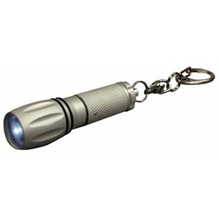 Aluminium led torch keyring in presentation tin