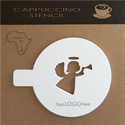 Angel white cappuccino stencil Angel white cappuccino stencil