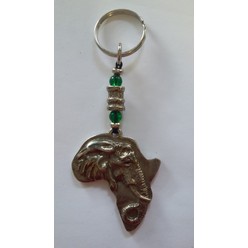 Animal with Africa cut out Keyring Metal Key Rings