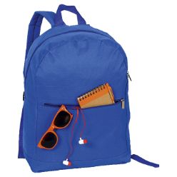 Arch design backpack with zippered front pocket