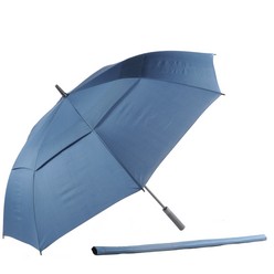 This Auto Open Double Layer Windproof Golf Umbrella has the Dimensions: 103cm x 28cm x 19.5cm, Qty Per Carton: 24 Unit, Carton Weight: 18.6KG which is available in colours from black, dark blue, blue, red, dark green, white, orange, dark green & white, black & white and blue & white that can be customised in printing, heat transfer and sublimation