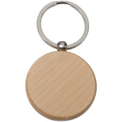 Beach wood round Key ring