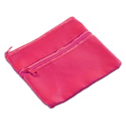 Microfibre purse with 2 zippered compartments, 