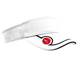 Backswing Visor: Brushed Cotton Twill, Pre-Curved peak with Sandwich, Self Fabric Lined Velcro Strap, Magnetic Branding Golf Marker, Contrast Embroidery Detail on Peak