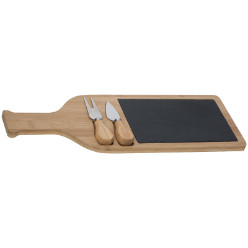 Featuring cheese knife. fork and tray - presented in a gift box