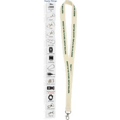 Bamboo lanyard, material: bamboo fibre 