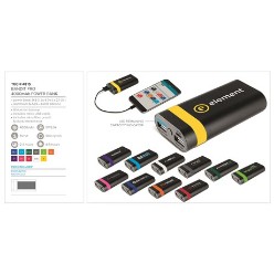 This vibrant battery backup will keep your mobile devices charged up. The 4000 mAh internal battery has enough life to fully charge an iPhone, giving you about 8 hours of additional talk time. The 5V/1A USB output means that it charges at the same rate of most wall chargers. Includes a micro USB cable which can recharge the battery backup or be used to charge up devices like Android Smartphones from Samsung, Motorola, HTC, Nokia, and others. Includes microfibre pouch & black window box for e....