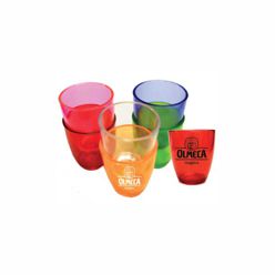 Made from Styrene, 25ml shot glasses