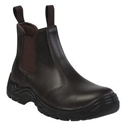 Work wear boot with genuine leather upper and dual density PU sole. This durable shoe has a steel toecap with impact protection of joules and is heat resistant up to 90C. Anti-Static removable inner sole, Oil resistant, Slip resistant, Shock resistant