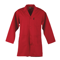 An industry standard for LAN, warehouse, workshop and general maintenance applications. Garment features include single chest and two front pockets, with durable self-colour plastic buttons for non-scratch wear. 210g Poly cotton twill fabric, Thigh length