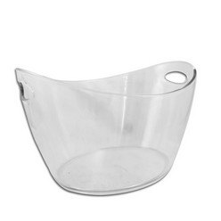 Measuring 405 x 280 x 240 mm the oval clear tub by Giftwrap is great for keeping soft drinks and bottled water chilled. 2 recessed handles make it easier to move from one place to another. The handles are designed in a way to protect the user’s hands from the cold. The oval tub is available in white color. The clear tub by Giftwrap is perfect for parties and formal dinners.