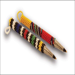 Beaded African Pens with black german ink