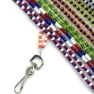 Metal Wire Lanyards, Beads, various colours and repeat pattern to suit client. Attachment: Crocodile clip or swivel hook. Metal wire used to thread the beads, which is more durable then string and the only join is at the clip