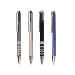 Push Button Aluminum Ball pen, Black Ink Refill