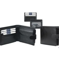 Genuine Leather, Tab Closure, Bank Note Section, Extra Insert Credit Card Holder, Coin Pocket, Credit Card Pockets