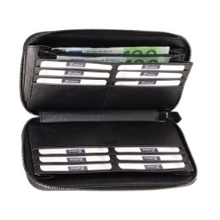 Leather , Credit Card Pockets, 12 Credit Card Pockets Zipped Section for coins, Bank Note Section, Gift Boxed