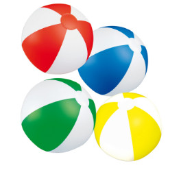 Bi-coloured inflatable Beach Ball made of PVC. Phathalate free