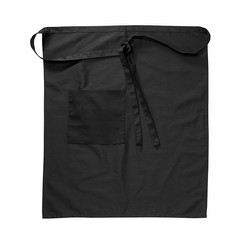 Polycotton apron. Features include: ties in front or back, patch pocket with pencil divide, one size fits most.