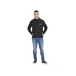 100% Polyester Softshell with bonded textured fleece Lining