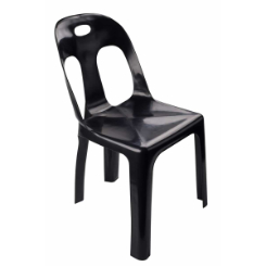 Contour Outdoor Plastic catering chair, black