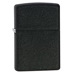 Plain black crackle zippo lighter